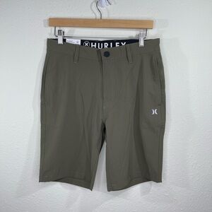 Hurley Mens All Day Hybrid Short. Color Olive Size 30 NWT NEW!